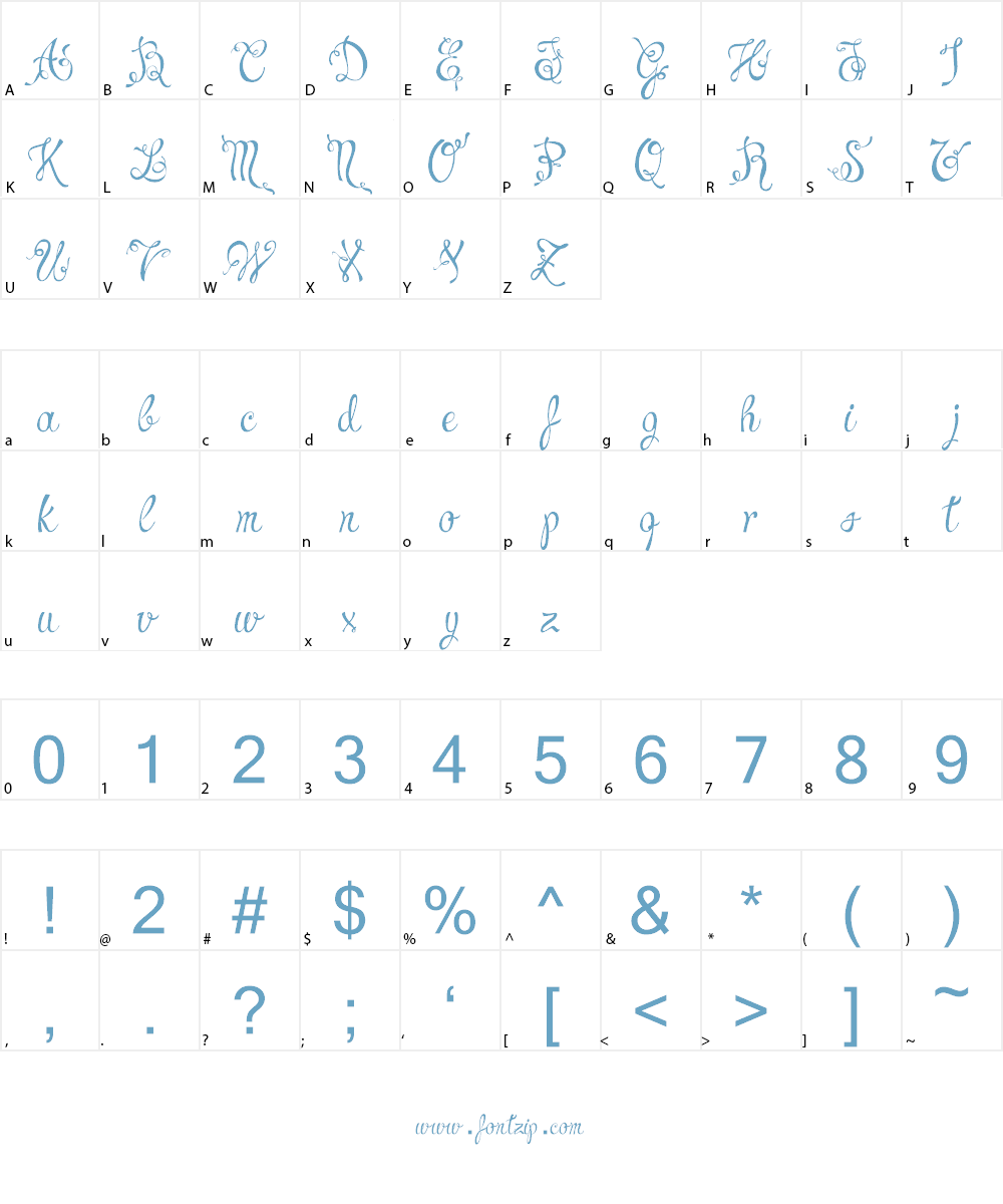 Charming Normal demo Font Character